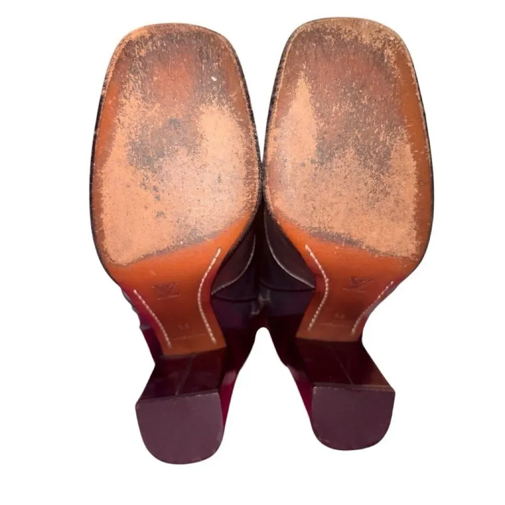 Vintage 2002 Louis Vuitton Marc Jacobs Era Colorblock Patchwork boots 5